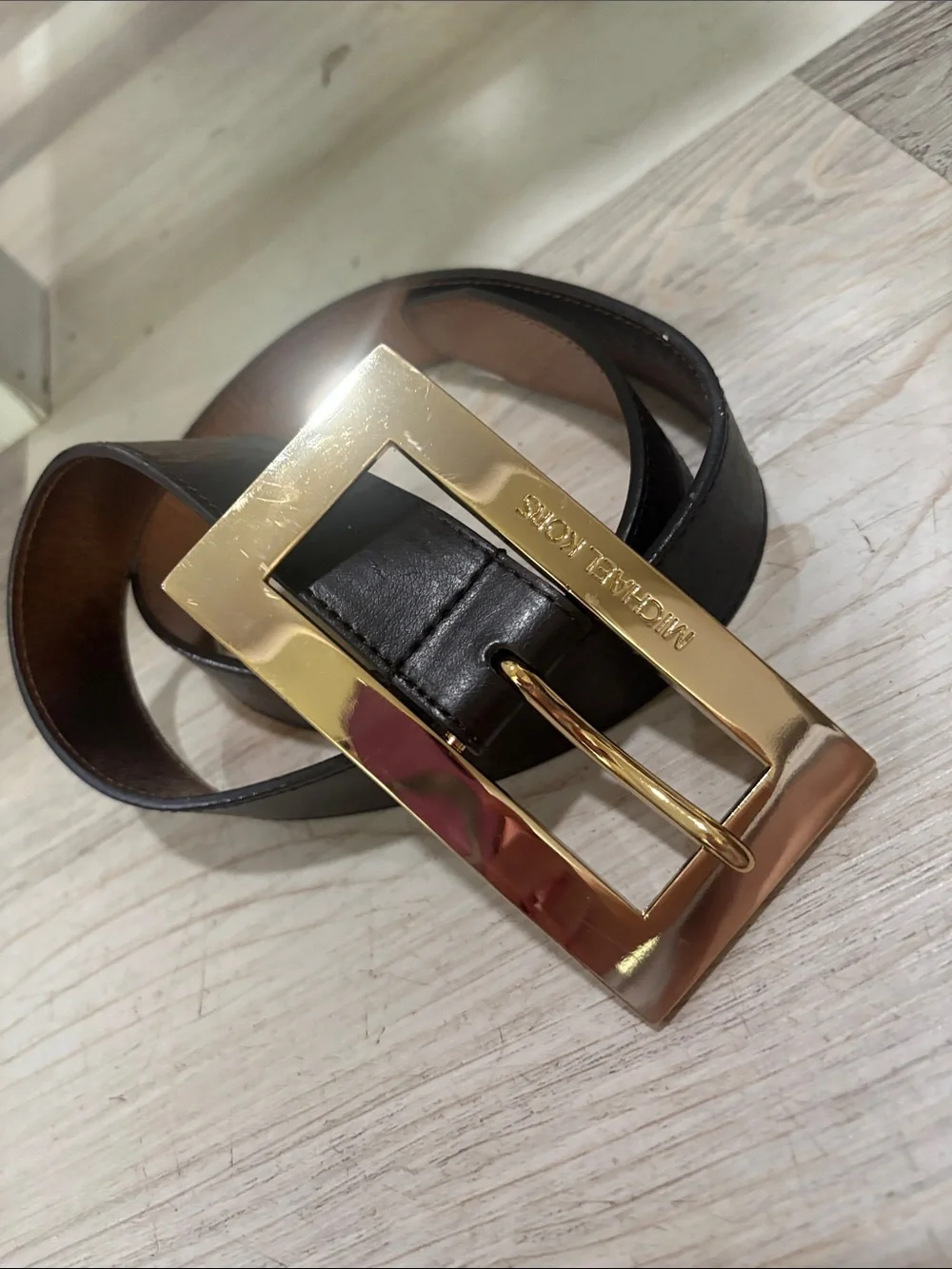 Michael Kors MK Logo Leather Belt  Small